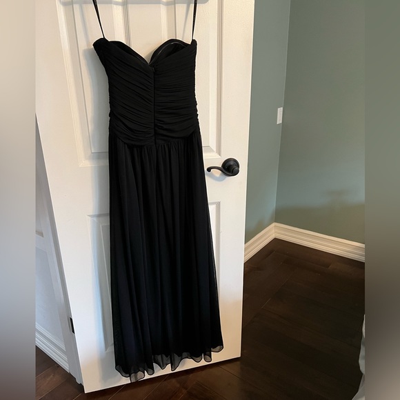 BLACK Alfred Sung Formal Prom Bridesmaids Dress Sz 6 - Picture 2 of 6